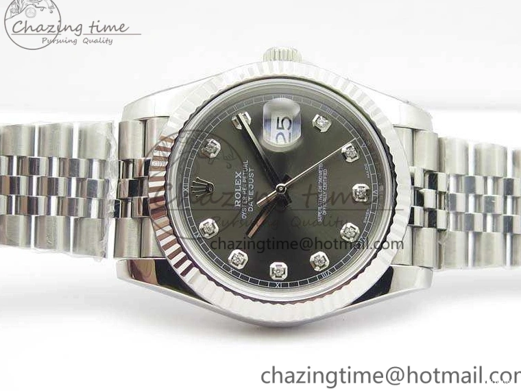 228238 Bracelet Noob Diamond Dial Edition Jubilee Best A3235 1:1 SS DateJust Gray On 0324